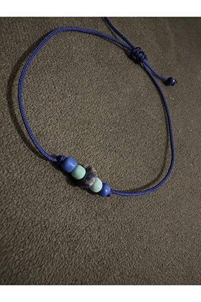 Femenino Lapis Lazuli Doğal Taşlı Minimal Bileklik