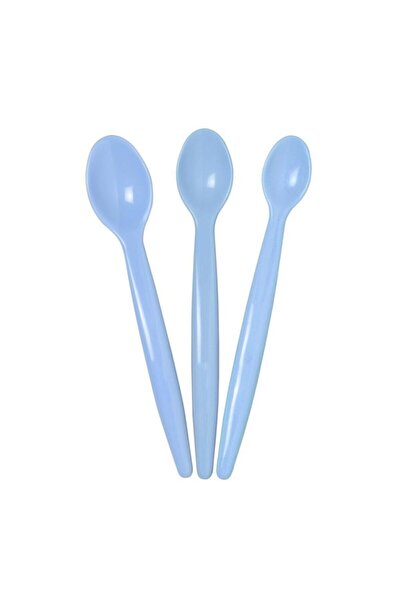 Buççin Food Spoon Pp Set of 3, Knife Set for 1 Person, Plastic, Multicolor