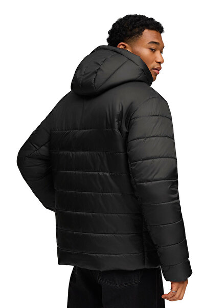 Puma Μαύρο ανδρικό φούτερ με φερμουάρ ESS Hooded Padded Jacket