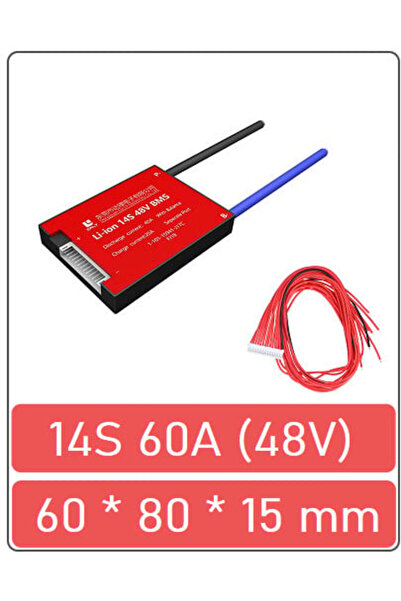 China BMS pentru baterie Li-ion 14S 60A (48V)