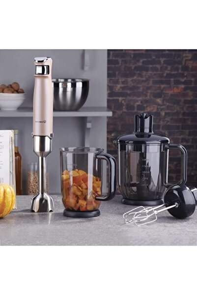 woodhub Mega Blender Seti, Rosa Gold, Çok Fonksiyonlu ve Şık Tasarım