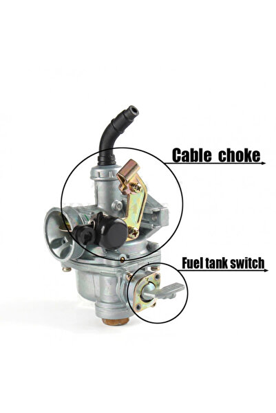 China Carburator PZ19 pentru ATV 110cc (cu robinet de benzină)