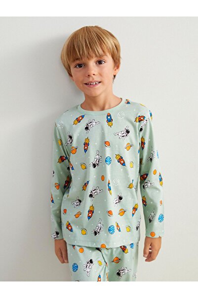 LC Waikiki Özmarka New Season Printed Boys' Pajama Set