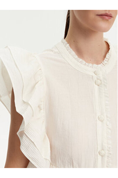 MUNTHE Γυναικεία Μπλούζα μπεζ MUNTHE-251104325132 76 IVORY