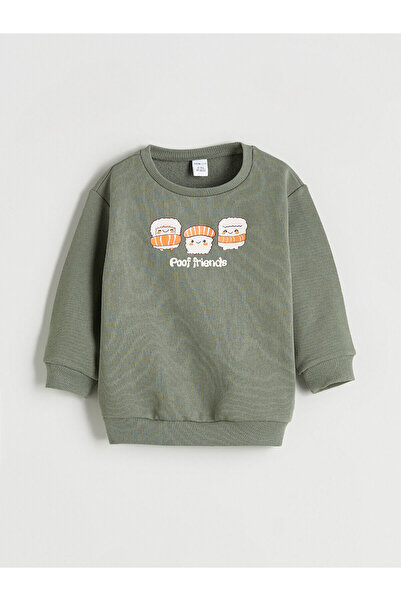 LC Waikiki Φούτερ για αγόρια LCW ECO Green Crew Neck W5GU81Z1