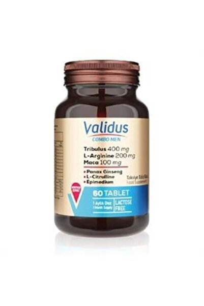 Validus Combo-Men Tribulus 400 mg + L-Arginine 200 mg + Maca 100 mg 60 Tablet