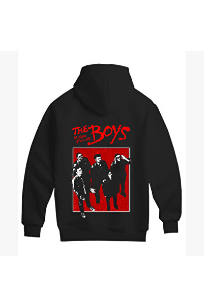 SVART WEAR Proiectat pentru fanii The Boys! Hanorac unisex din bumbac cu desi...