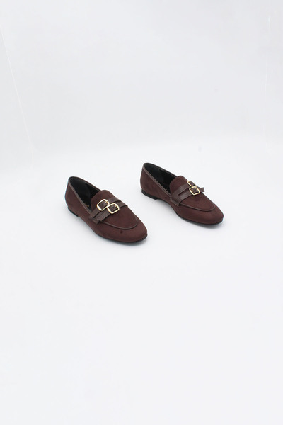 ENDİCAN 096 4455 Kadın Oxford Ayakkabı KAHVE SUET