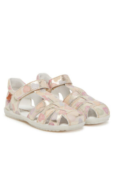 Naturino Κοριτσίστικα Σανδάλια χρυσά NATURINO-1500724 73 SEE HEARTS PLATINUM D