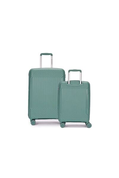 United Colors of Benetton UNİSEX ORTA ve KÜÇÜK BOY YEŞİL 2'Lİ VALİZ SET 14BNT8001