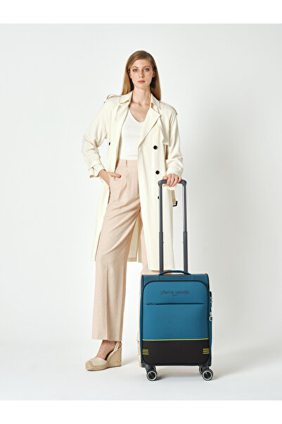 Pierre Cardin UNİSEX ORTA ve KABİN BOY PETROL 2'Lİ VALİZ SET PC8200