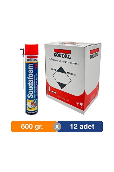 Soudal Soudafoam Poliüretan Köpük 600gr Koli-12Adet-