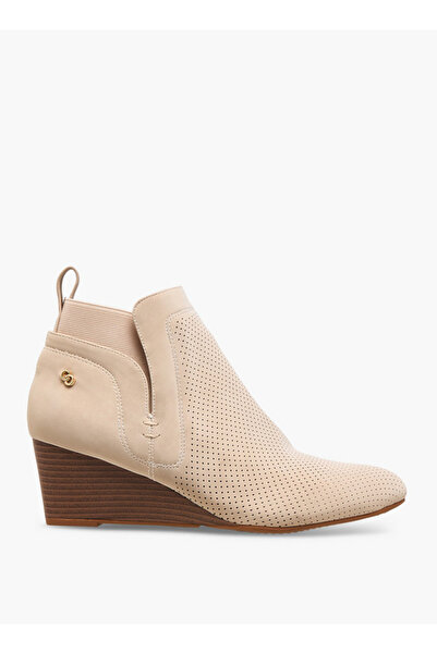 Celeste Women's Perforated Wedge Heel Ankle Boots