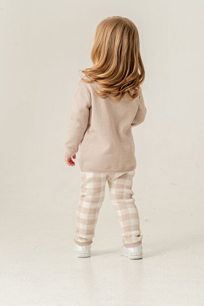 Eray Kids Baby Girl Rabbit Patterned Knitted Knitwear Bottom - Top Set (6-9-12-18 Months)