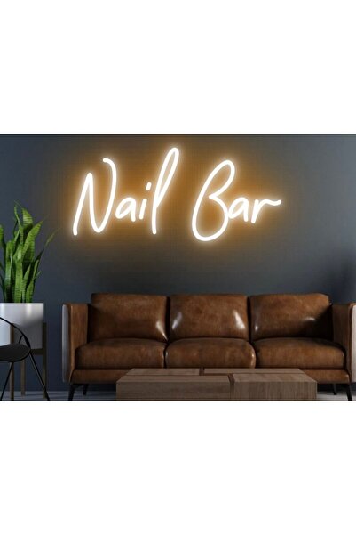 BİZ BU İŞİN KEYİF KISMINDAYIZ Nail Bar Yazılı Neon Tabela