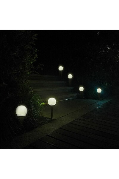 Leski Solar LED Garden Lamp, Leski, Globe/Spherical Type, 37 cm, Diameter 10 ...