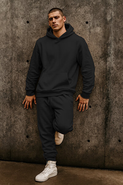 CMZ COLLECTİON Unisex Σετ Φόρμας Oversize με 3 Κλωστές και Λεπτομέρειες – Φού...