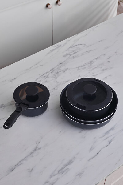 Karaca Biodiamond Smart Clip Induction Base 9-Piece Cookware Set