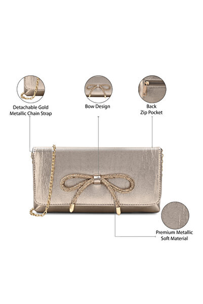 Lavie Crush Bow Women's Emvelope Clutch (Rose Gold)