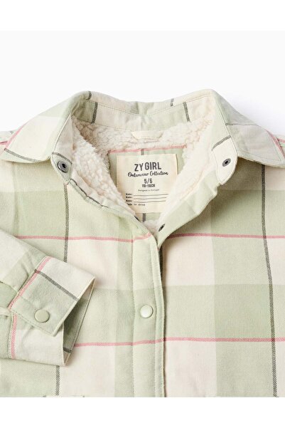 Ziddy JACKET FLANNEL, LIGHT GREEN, SMS 5/6
