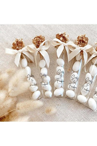 Ziani Marturie Nuntă și Botez, Tub de Sticlă cu Migdale Glazurate