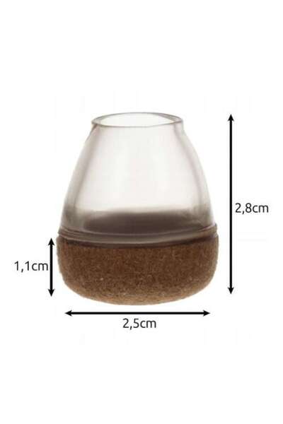 SMARTECH Set 4 furniture leg protectors, Non-slip, Silicone, Transparent, Round