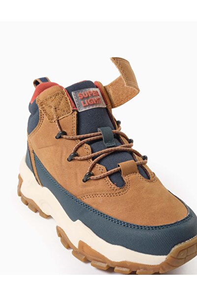 Ziddy Superlight Runner Mountain Boots for Boys, Camel/Blue
