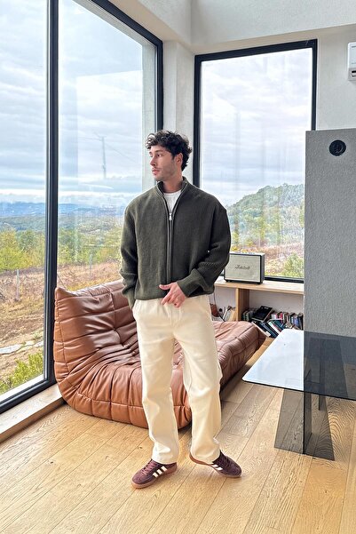 Flaw Wear Zippered Knitted Cardigan