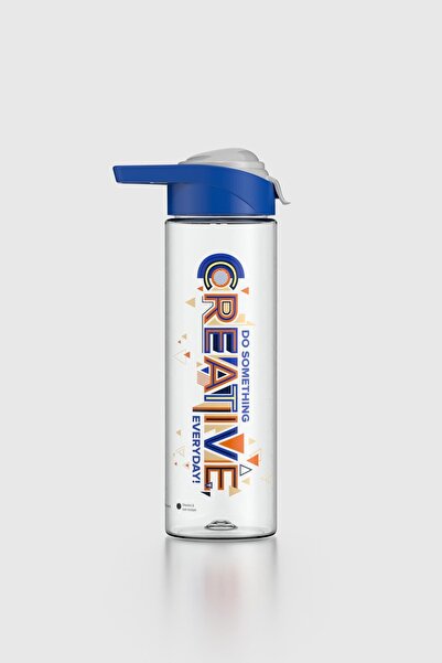 Renga Juno Creative Desen 630 ml Tritan Flask 912088 Blue-Grey