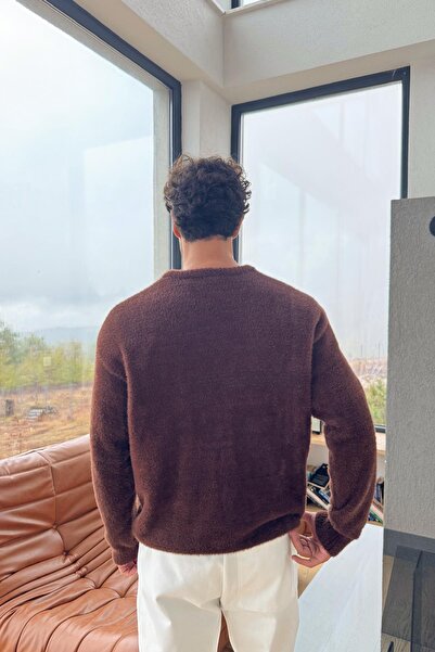 Flaw Wear Furry Plush Knit Sweater