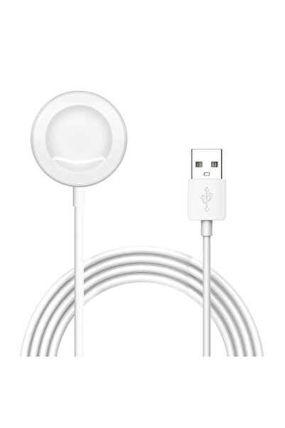 Microsonic Huawei Watch Fit 4 Manyetik USB Şarj Kablosu Beyaz