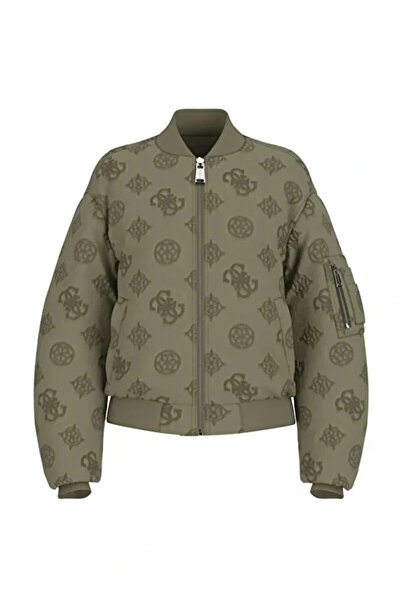 Guess Philomene Kadın Yeşil Bomber Ceket W5YL08WHDK2-G896