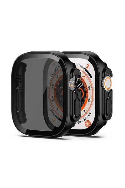 Microsonic Apple Watch Ultra 3 Kılıf Privacy Gizlilik Filtreli WatchBand Siyah