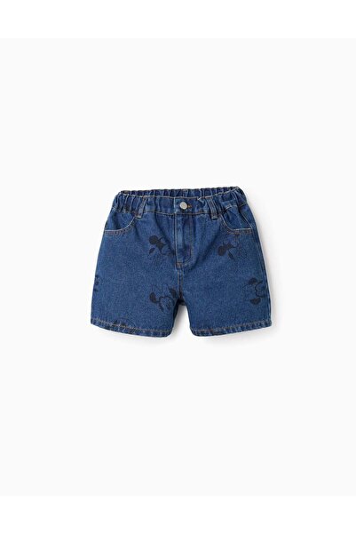 Ziddy Denim Shorts with Motif for Girls 'Minnie', Blue