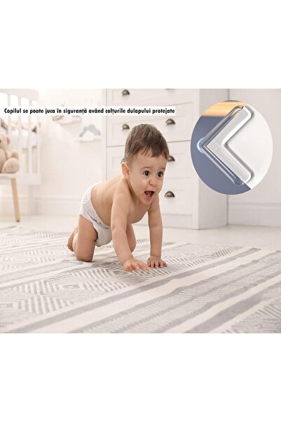 SMARTECH Set 12 Corner Protectors in Silicon, Transparent, 4x4cm