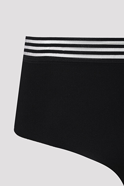 LOYA Siyah Barbara Dikişsiz Yüksek Bel Külot