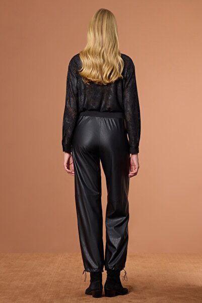 UPGRADE Jogger Deri Pantolon Siyah