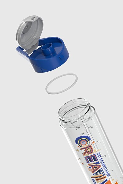 Renga Juno Creative Desen 630 ml Tritan Flask 912088 Blue-Grey