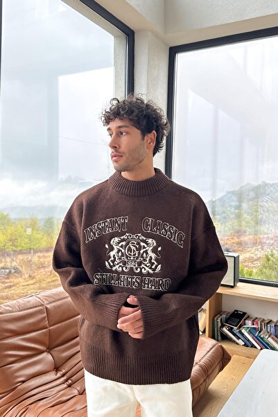 Flaw Wear سترة تريكو كلاسيكية مطرزة فورية