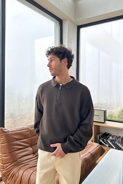 Flaw Wear Half Zip Knit Sweater