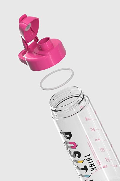 Renga Lidya Positive Pattern 730 ml Tritan Water Bottle 912035 Fuchsia