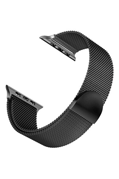 Microsonic Apple Watch SE 3 40mm Kordon Luxe Metal Twist Siyah