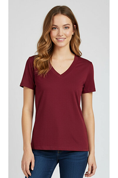 TWINTICKS Γυναικείο μπλουζάκι με κοντό μανίκι και λαιμόκοψη V – 100% βαμβακερ...