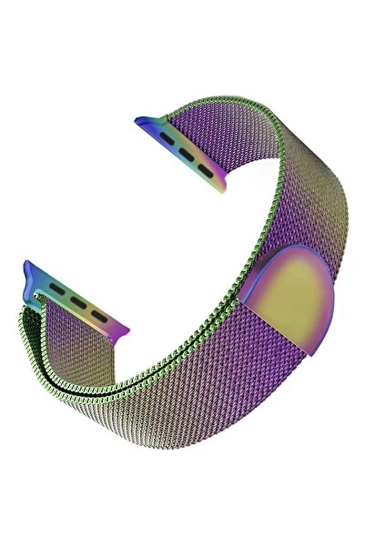 Microsonic Apple Watch SE 3 40mm Kordon Luxe Metal Twist Iridescent