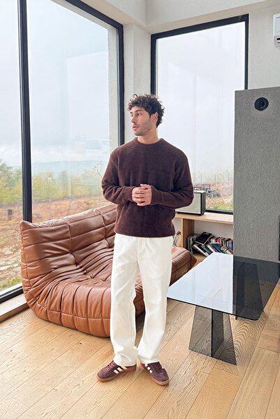 Flaw Wear Furry Plush Knit Sweater