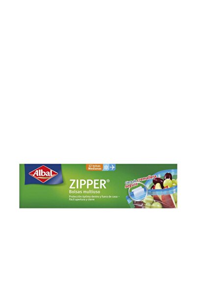 Albal Pungi reutilizabile inchidere tip zipper 1 litru 12 buc