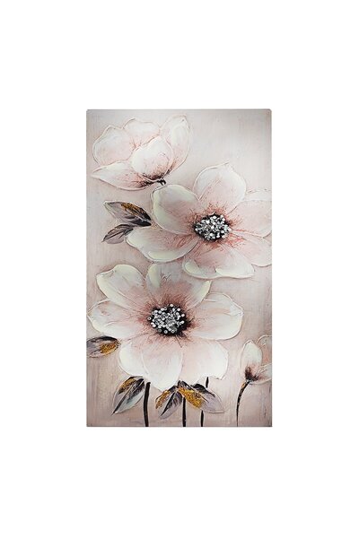 MAPLE LEAF لوحة فنية جدارية من القماش، 40% رسم يدوي على إطار جداري 30×60 سم