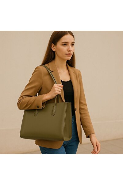 BAGSY حقيبة كتف كاكي نسائية