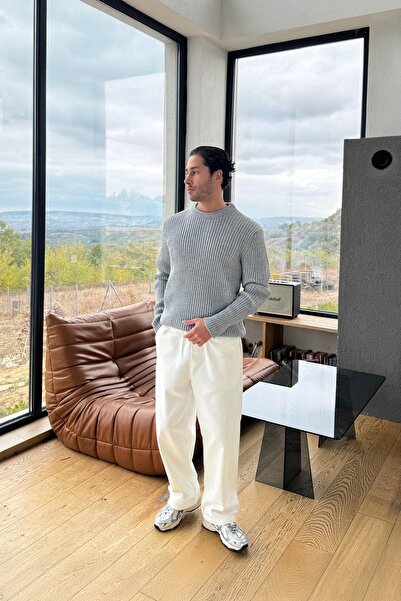 Flaw Wear Ribbed Knitwear Sweater