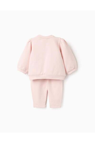 Ziddy Sweatshirt + Trousers for Newborn Girls 'Mushroom', Pink